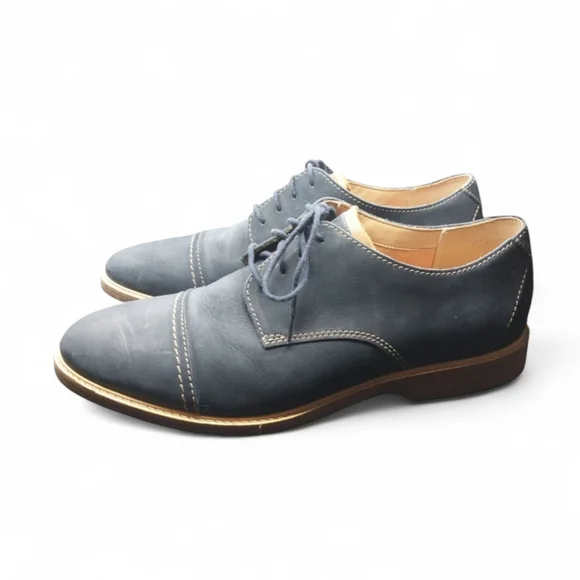 Clarks Atticus Cap Toe Oxford Shoe Men's 11.5 M Blue - Picture 2 of 7